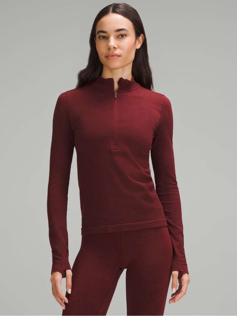 Lululemon Merino Wool-Blend Base Layer Half Zip